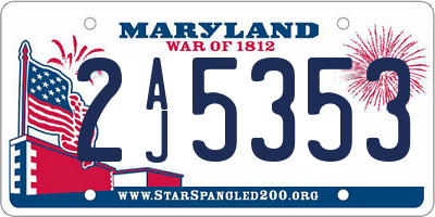 MD license plate 2AJ5353