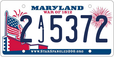 MD license plate 2AJ5372