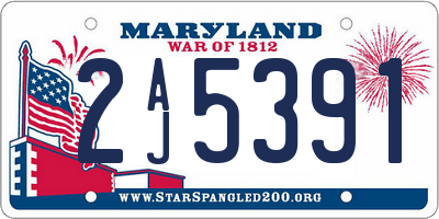 MD license plate 2AJ5391