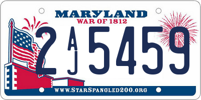 MD license plate 2AJ5459