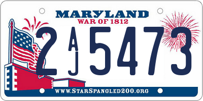 MD license plate 2AJ5473