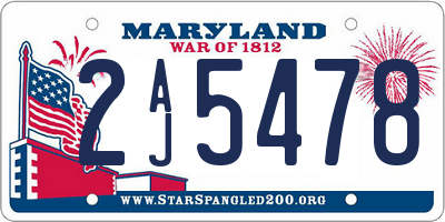 MD license plate 2AJ5478