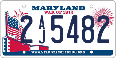 MD license plate 2AJ5482