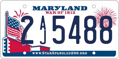 MD license plate 2AJ5488