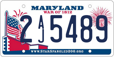 MD license plate 2AJ5489