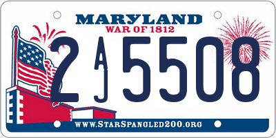 MD license plate 2AJ5508