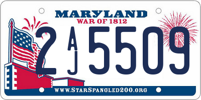 MD license plate 2AJ5509