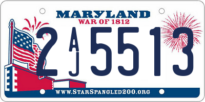 MD license plate 2AJ5513