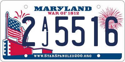 MD license plate 2AJ5516