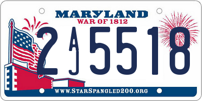 MD license plate 2AJ5518