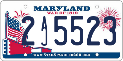 MD license plate 2AJ5523