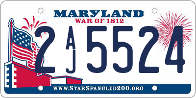 MD license plate 2AJ5524