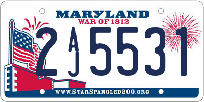 MD license plate 2AJ5531