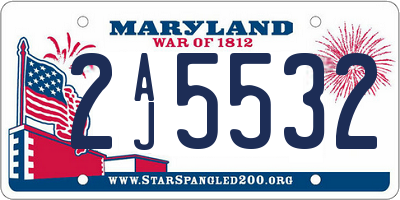 MD license plate 2AJ5532