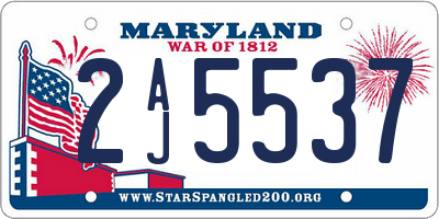 MD license plate 2AJ5537