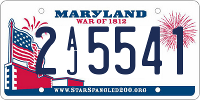 MD license plate 2AJ5541