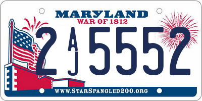 MD license plate 2AJ5552