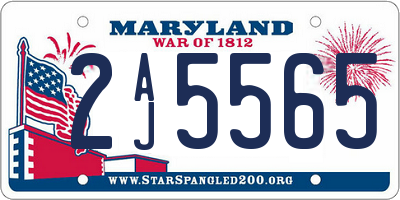 MD license plate 2AJ5565