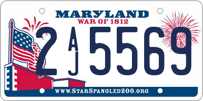 MD license plate 2AJ5569