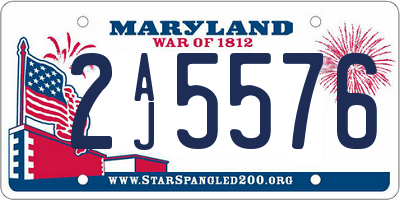MD license plate 2AJ5576