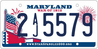 MD license plate 2AJ5579