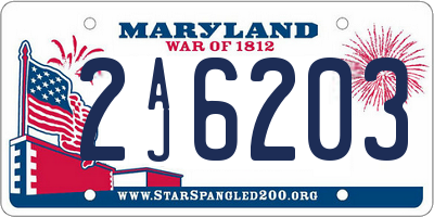 MD license plate 2AJ6203