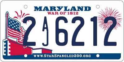 MD license plate 2AJ6212