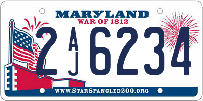 MD license plate 2AJ6234