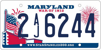 MD license plate 2AJ6244