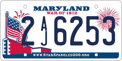 MD license plate 2AJ6253