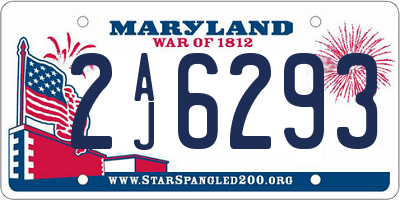 MD license plate 2AJ6293