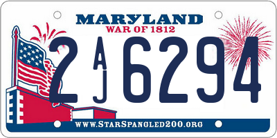 MD license plate 2AJ6294