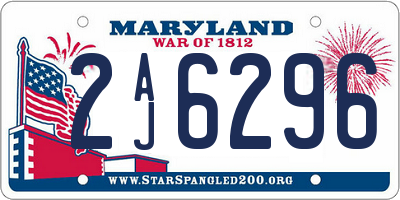 MD license plate 2AJ6296