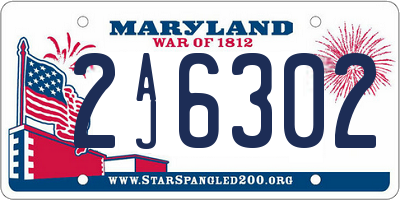 MD license plate 2AJ6302