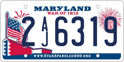 MD license plate 2AJ6319