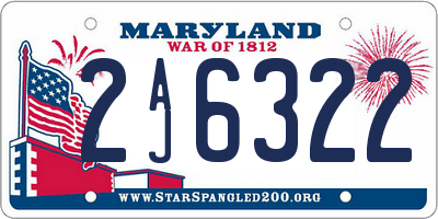 MD license plate 2AJ6322