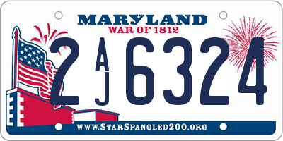 MD license plate 2AJ6324