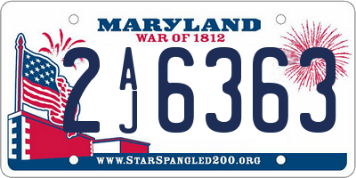 MD license plate 2AJ6363