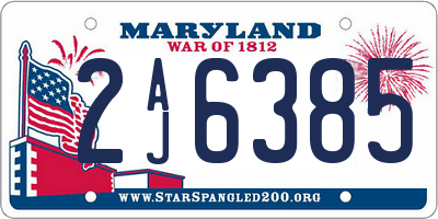 MD license plate 2AJ6385
