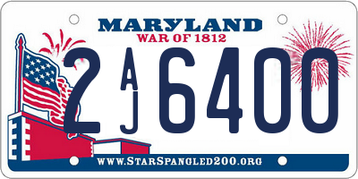 MD license plate 2AJ6400