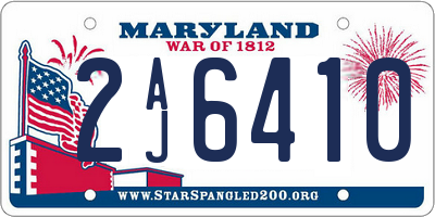 MD license plate 2AJ6410