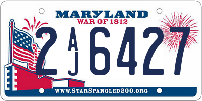 MD license plate 2AJ6427