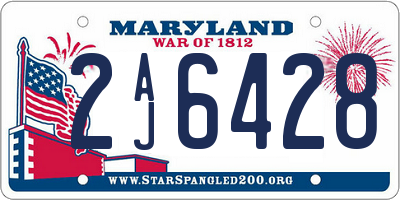 MD license plate 2AJ6428