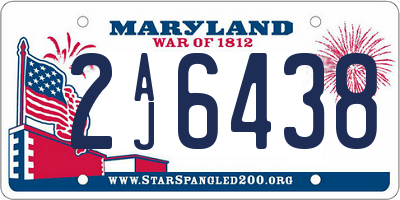 MD license plate 2AJ6438
