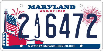 MD license plate 2AJ6472