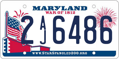 MD license plate 2AJ6486