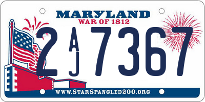 MD license plate 2AJ7367