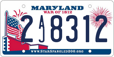 MD license plate 2AJ8312