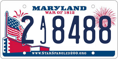 MD license plate 2AJ8488