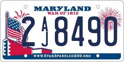 MD license plate 2AJ8490